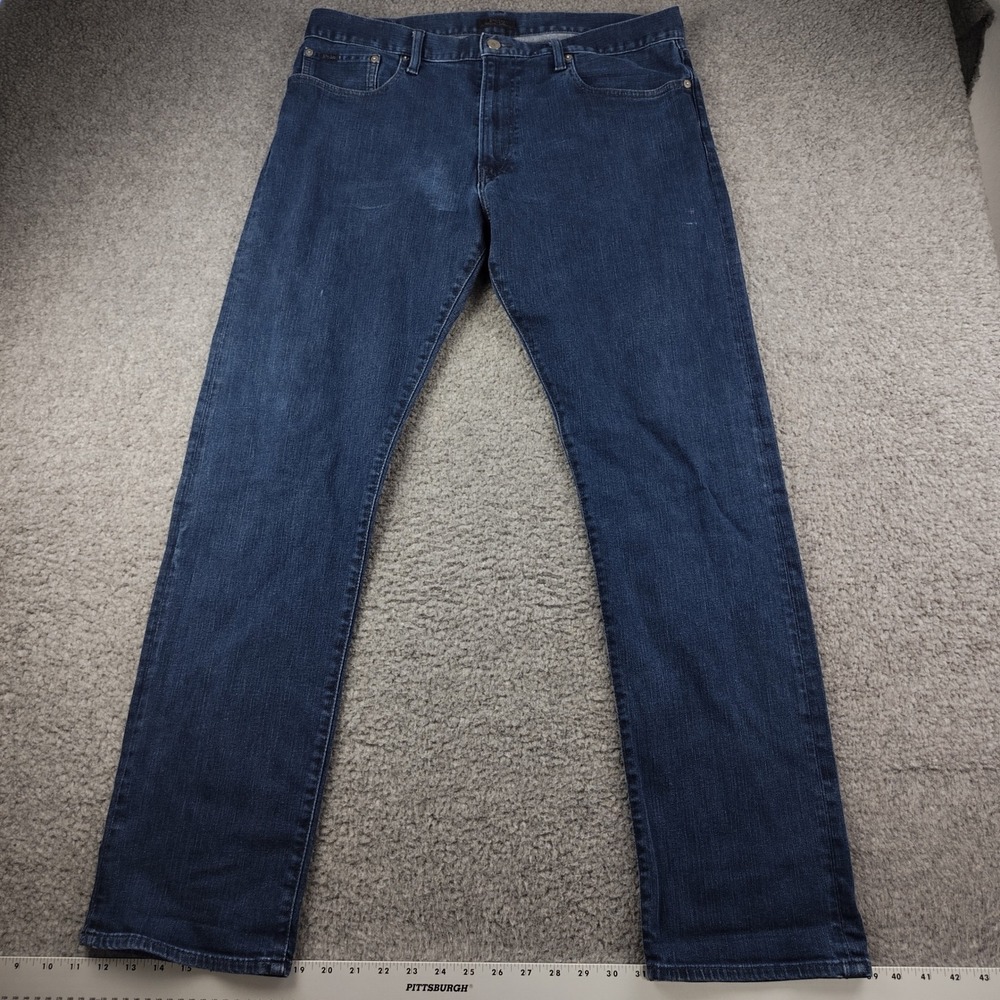 Polo Ralph Lauren Jeans Mens 36x34 Hampton Relaxed Straight Blue Denim